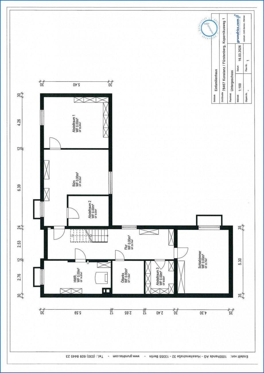 Grundriss UG Einfamilienhaus Konstanz