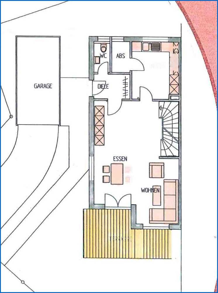 Grundriss EG Doppelhaush�lfte Gailingen am Hochrhein