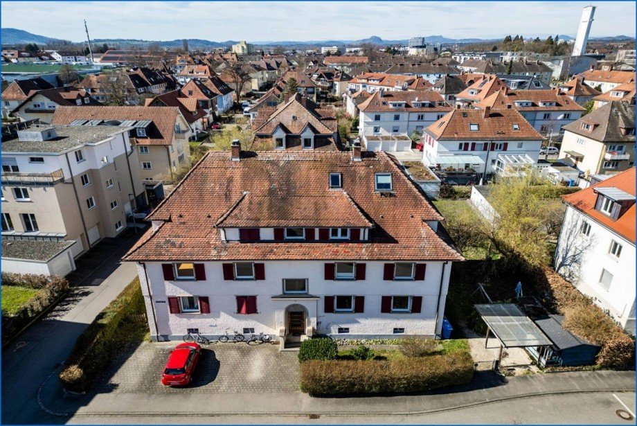 Haus Ansicht von oben Etagenwohnung Radolfzell am Bodensee