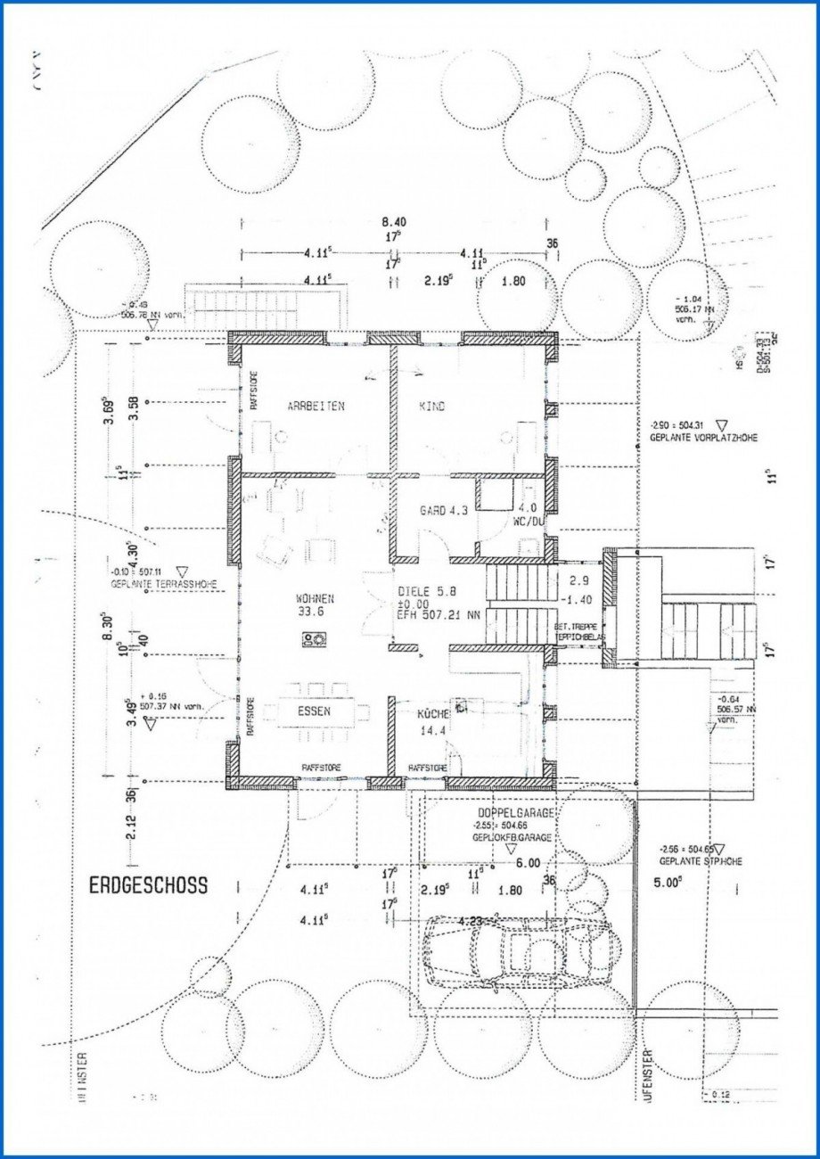 Grundriss Hochparterre Einfamilienhaus Stockach