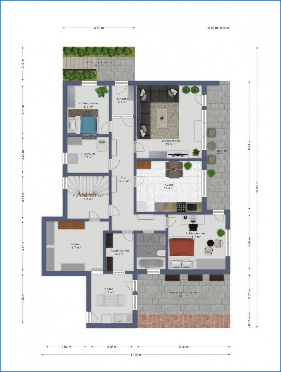 Kellergeschoss Mehrfamilienhaus Radolfzell am Bodensee
