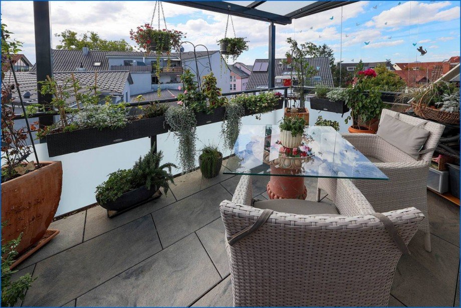 Balkon vom Wohnzimmer Dachgeschosswohnung Radolfzell am Bodensee