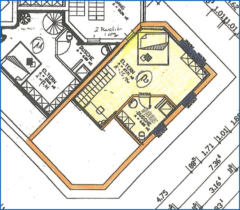 Grundriss, DG Maisonettewohnung Bodman-Ludwigshafen