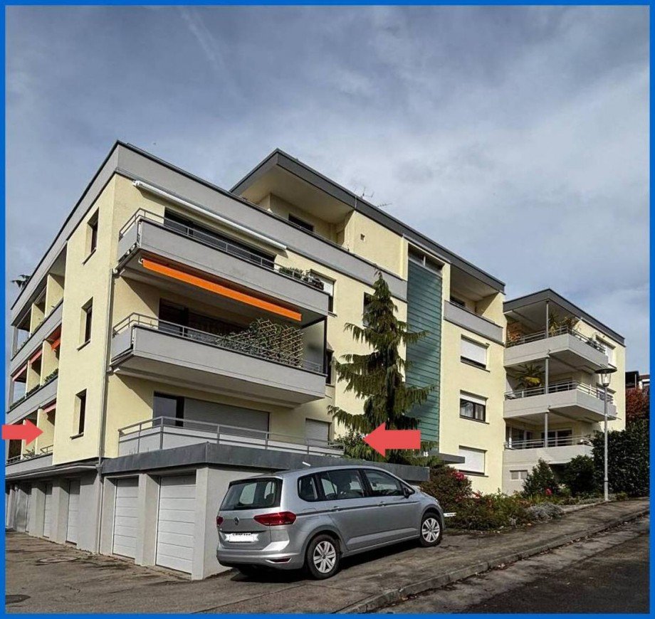 Ansicht von Seeseite Erdgeschosswohnung Meersburg