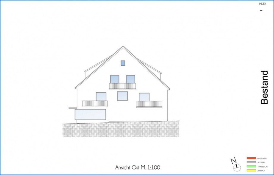 Ansicht Ost Wohn- / Gesch�ftshaus Konstanz / F�rstenberg