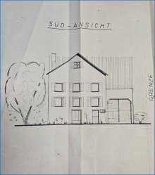 Ansicht S�d Steisslingen: Einfamilienhaus m. sch�nem, gro�em Bau-Grundst�ck (knapp 1000 qm) u. viel Nutzfl�che!