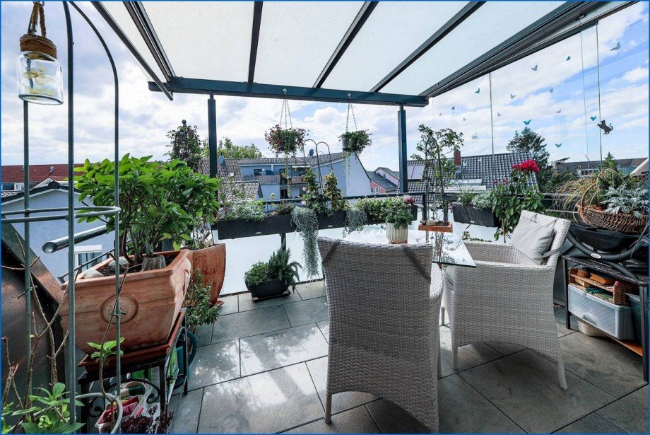 Balkon vom Wohnzimmer Dachgeschosswohnung Radolfzell am Bodensee