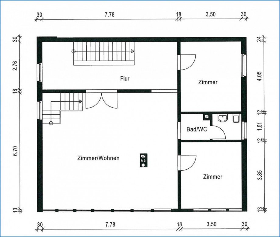 1.OG Grundriss Einfamilienhaus Gailingen am Hochrhein