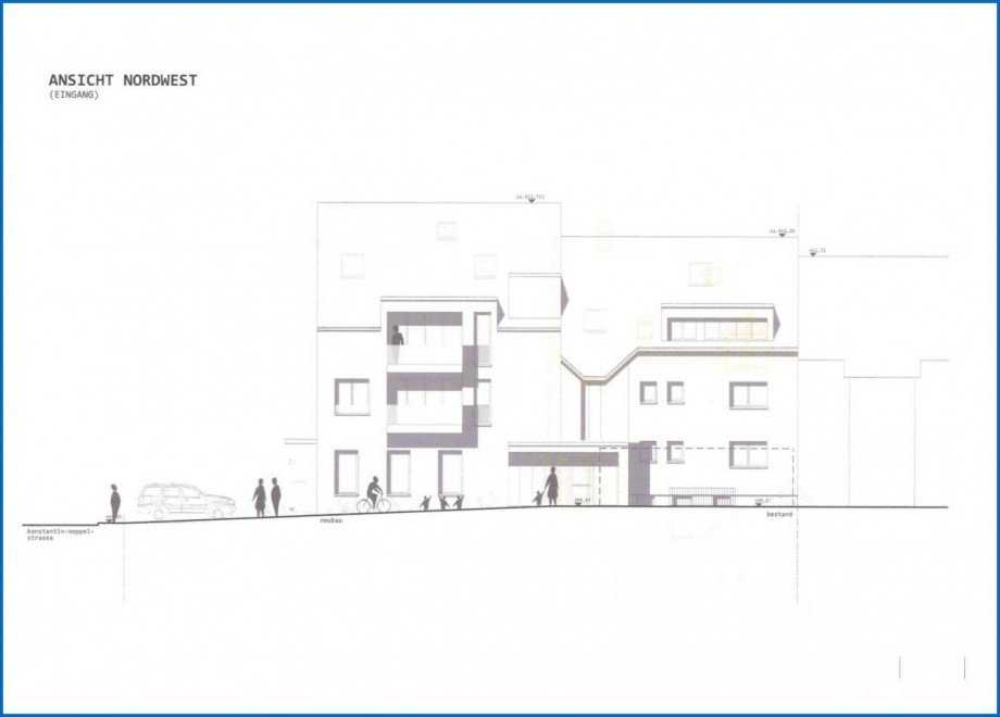 Ansicht Nordwest Etagenwohnung Radolfzell am Bodensee