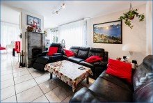 Eg Wohnzimmer mit Kaminofen Sehr sch�nes, gro�z�giges Einfamilienhaus in Top-Wohnlage in Stockach - Nellenburg frei nach Abspr.