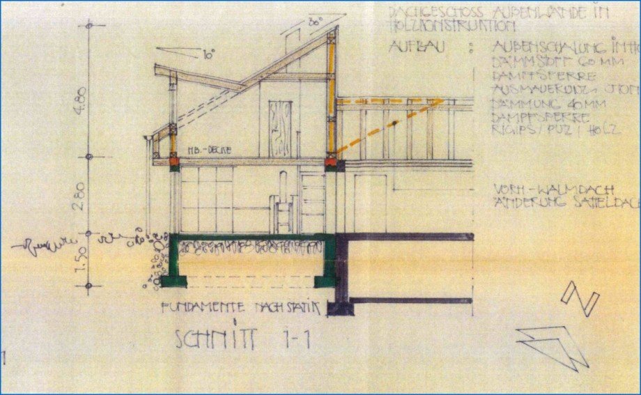 Schnitt Einfamilienhaus Orsingen-Nenzingen