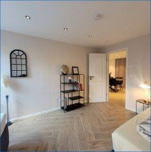 Schlafzimmer 2 FEWO-Zulassung: 
Gro�z�gige 3,5 Zimmer EG-Wohnung mit Terrasse und Stellplatz - sehr hohe Rendite!