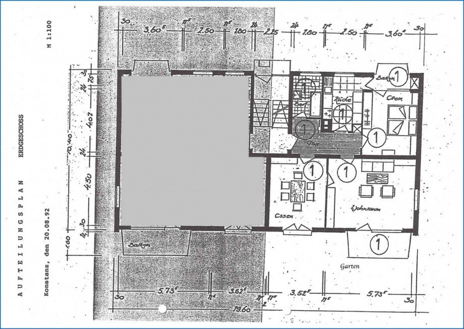 Grundriss EG Erdgeschosswohnung Konstanz / Staad