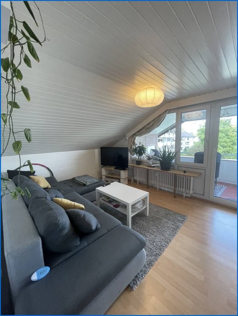 Wohnzimmer Dachgeschosswohnung Radolfzell am Bodensee