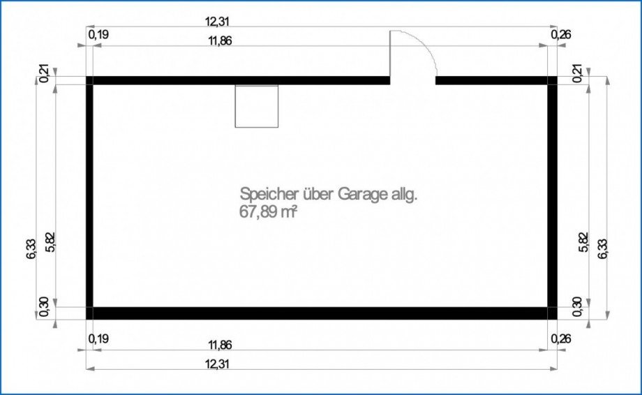 Grundriss Speicher Garage Etagenwohnung M�hlingen / Zoznegg