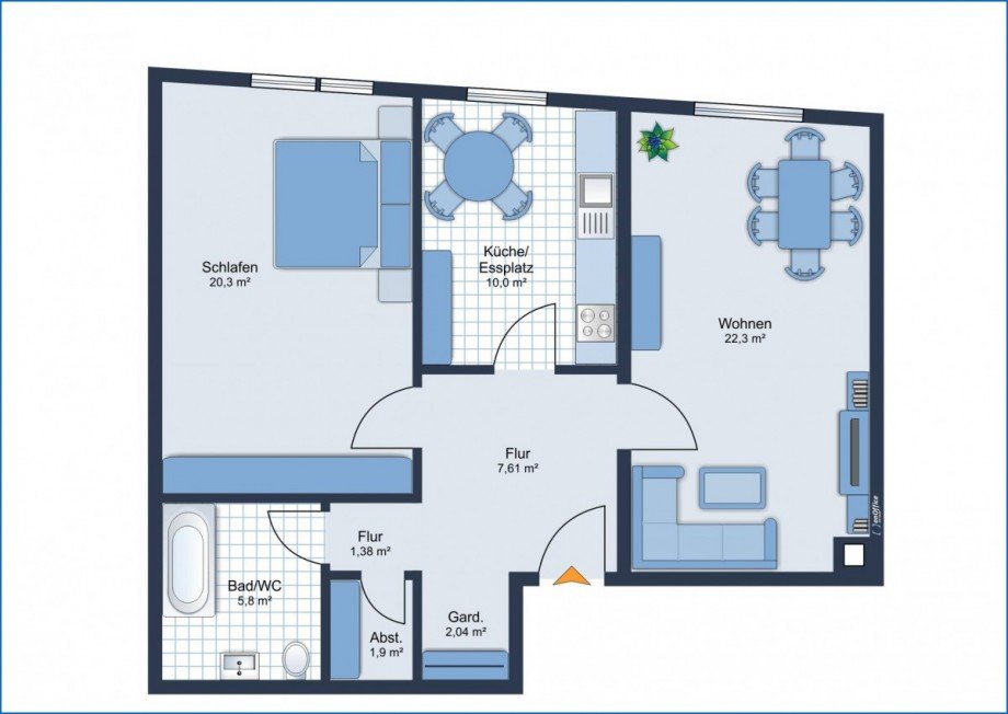 Wohnung Grundriss 1. OG Etagenwohnung Engen