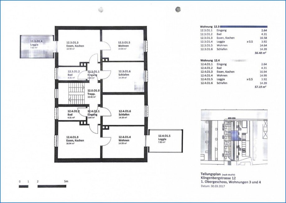 WohnungsplaneKlingenberg Etagenwohnung Konstanz / Petershausen