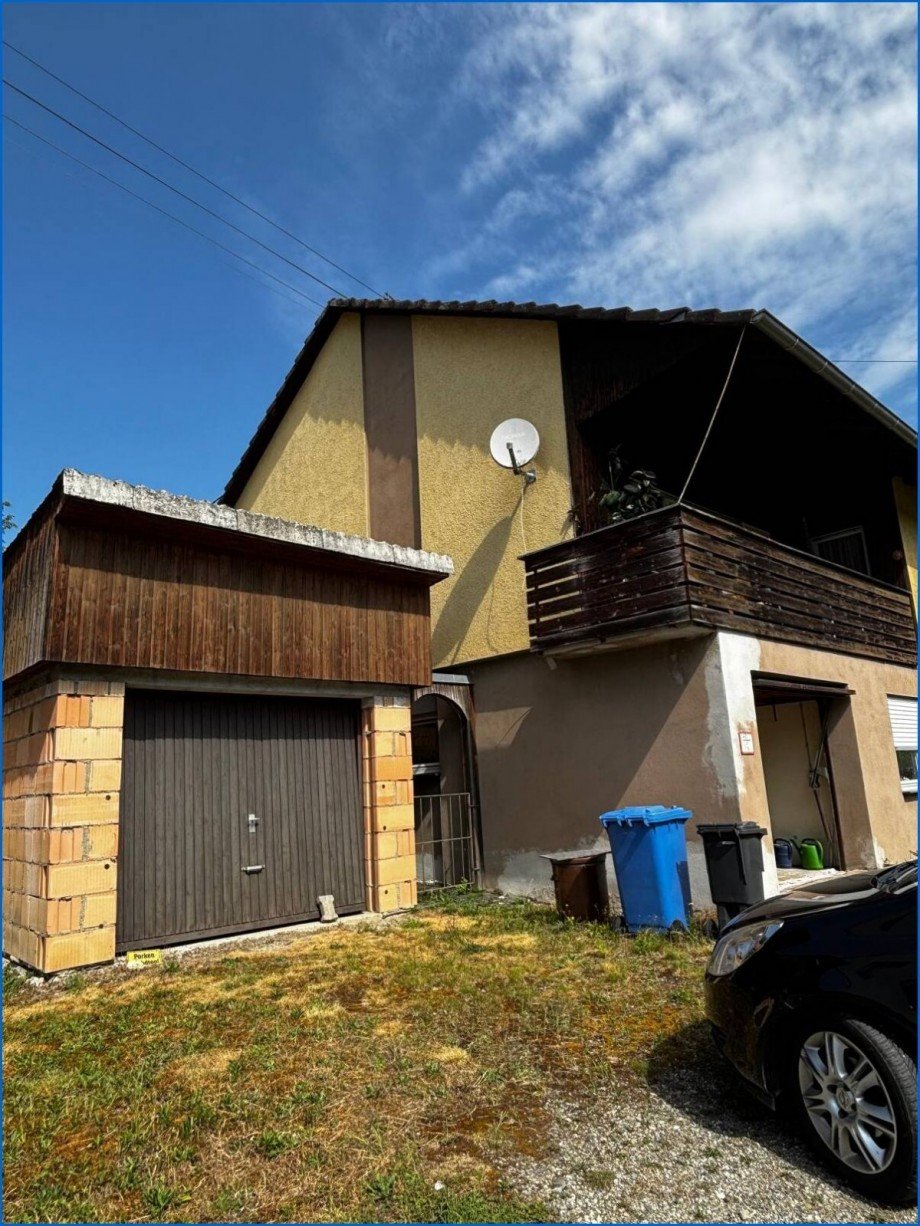Ansicht hinten seitlich Einfamilienhaus Stockach