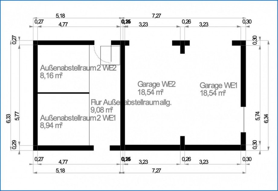 Grundriss EG2 Etagenwohnung M�hlingen / Zoznegg