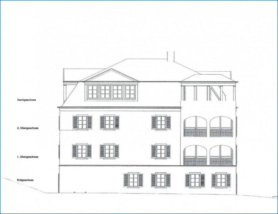 Ansicht Ost Etagenwohnung Bodman-Ludwigshafen / Bodman
