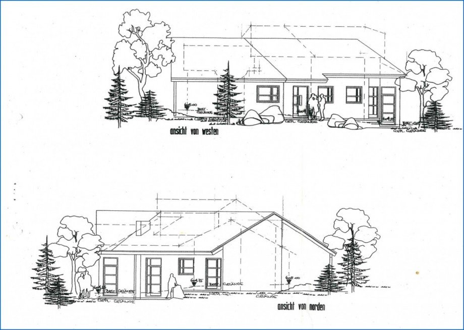 Ansichten westen_norden Einfamilienhaus M�hlingen / Zoznegg