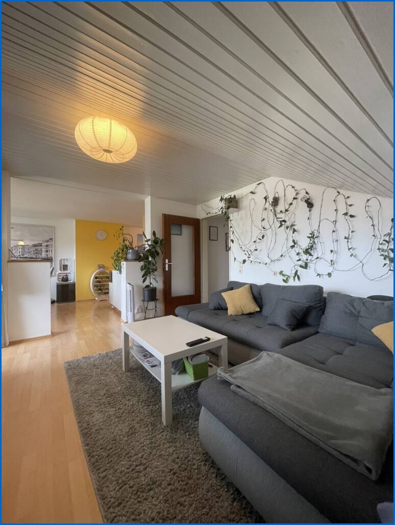 Wohnzimmer Dachgeschosswohnung Radolfzell am Bodensee