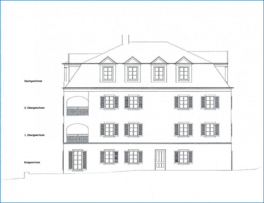 Ansicht West Etagenwohnung Bodman-Ludwigshafen / Bodman