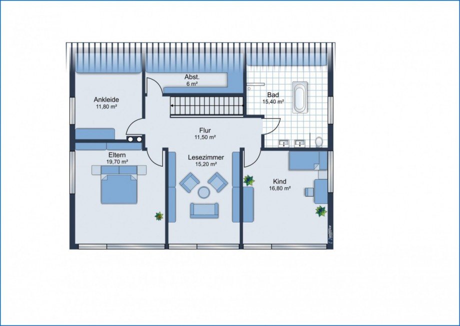 Grundriss OG Villa Moos