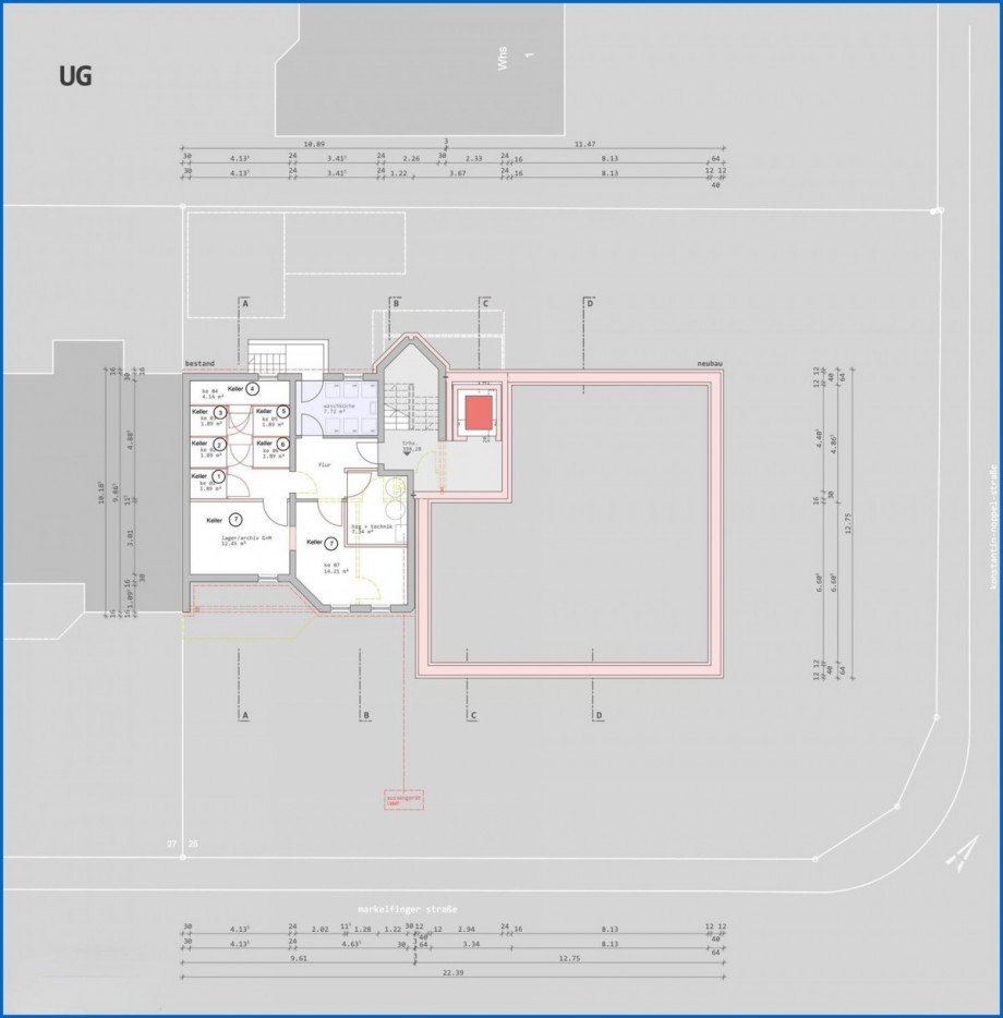 Grundriss UG Etagenwohnung Radolfzell am Bodensee