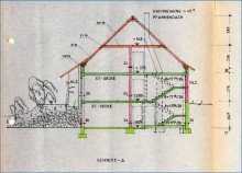 Schnitt Ostseite-1 Attraktives Familienhaus mit gro�em Grundst�ck u. Garage, in sch�ner und ruhiger Lage!