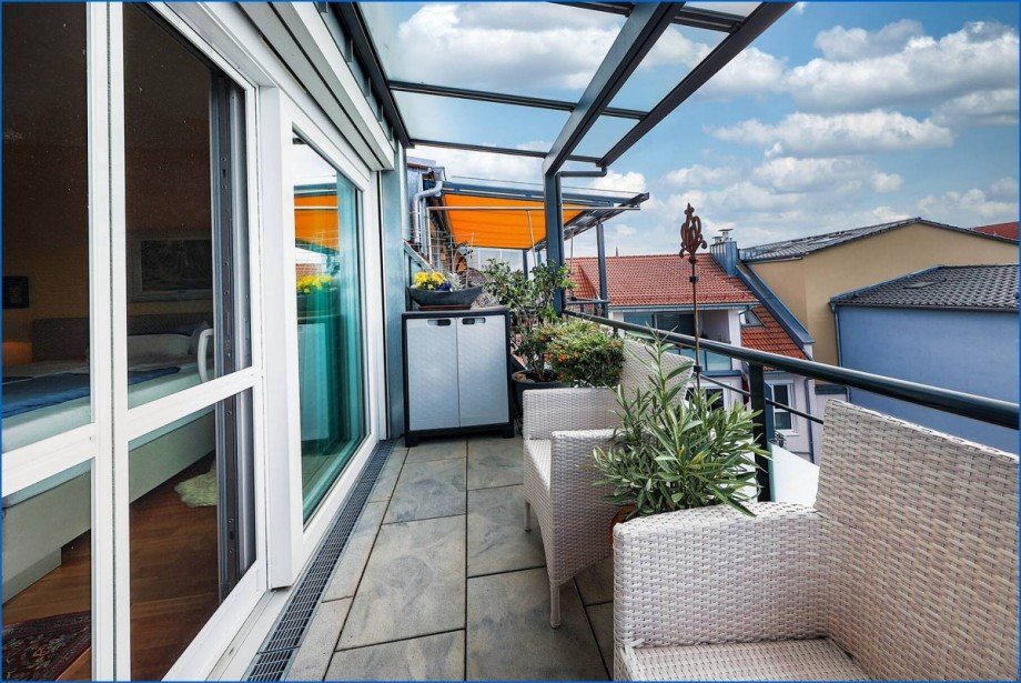 Balkon 2 vom Schlafzimmer Dachgeschosswohnung Radolfzell am Bodensee