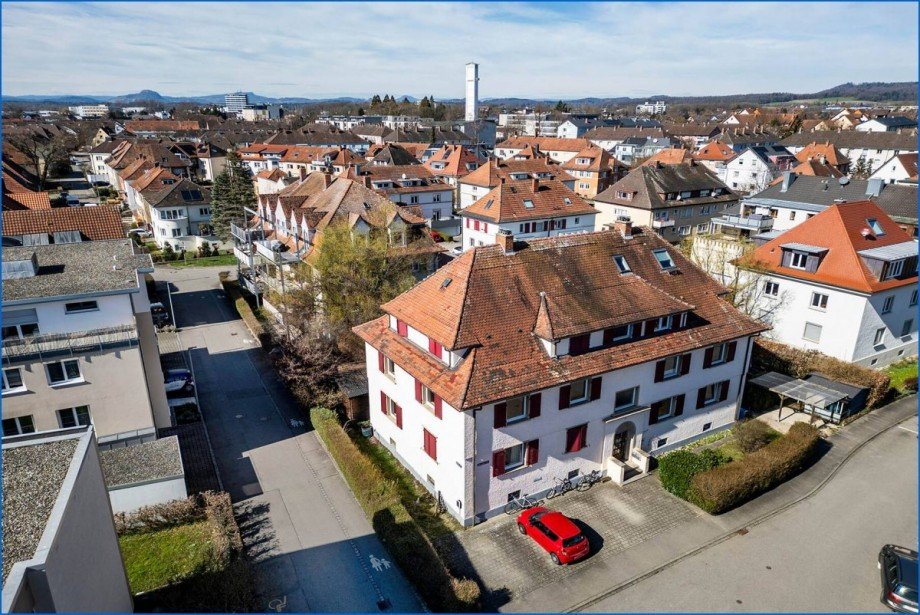 Haus Ansicht von oben Etagenwohnung Radolfzell am Bodensee