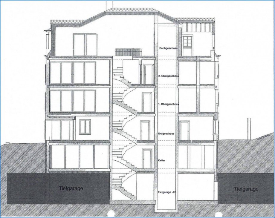 Seitenschnitt Etagenwohnung Bodman-Ludwigshafen / Bodman