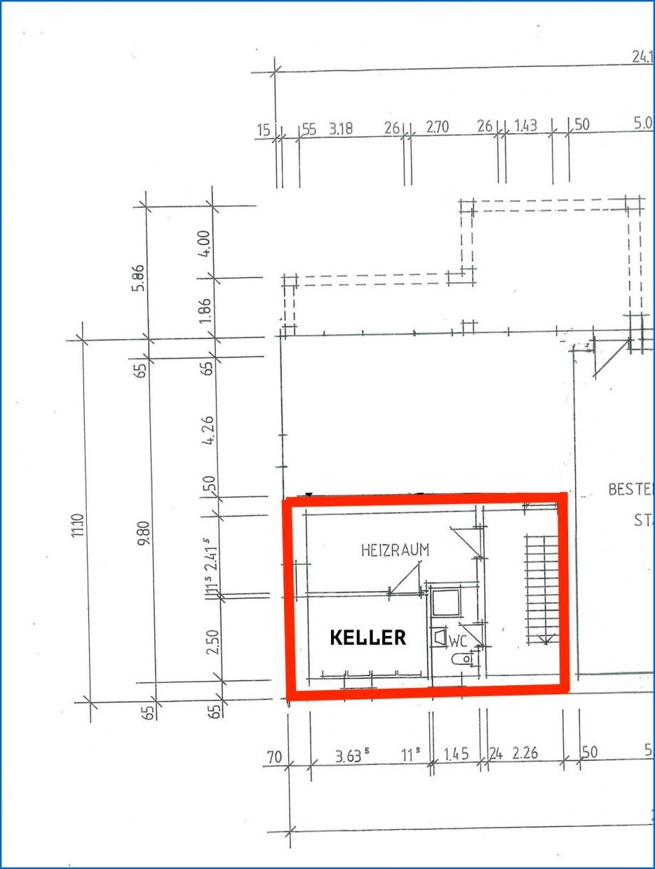 Grundriss, KG Maisonettewohnung Radolfzell am Bodensee / B�hringen