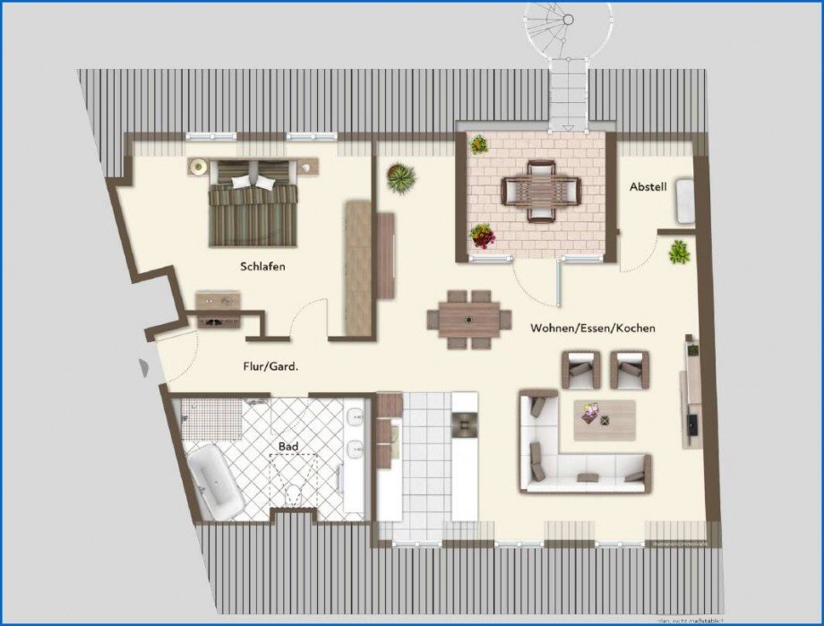 Grundriss Dachgeschosswohnung Radolfzell am Bodensee