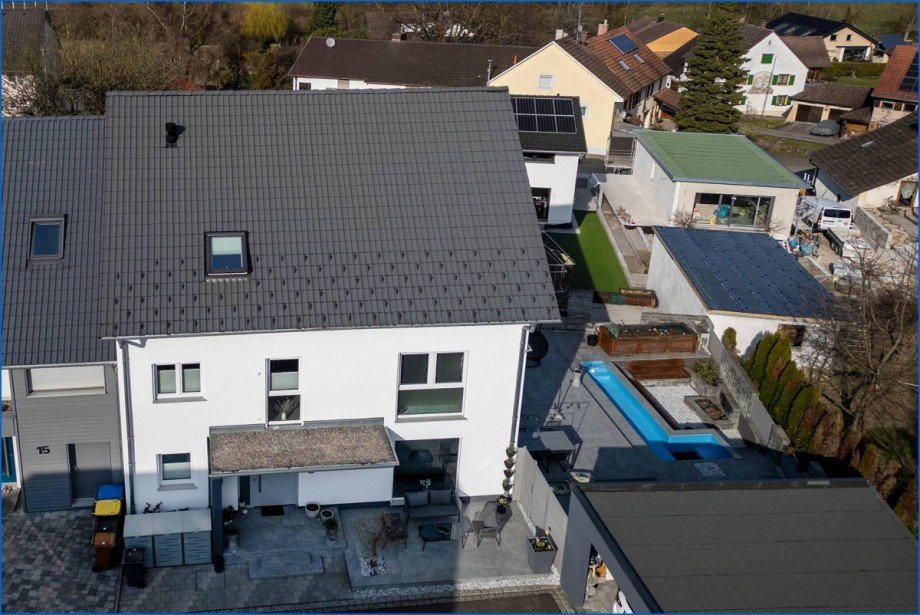 Luftbild Doppelhaush�lfte Gottmadingen / Bietingen