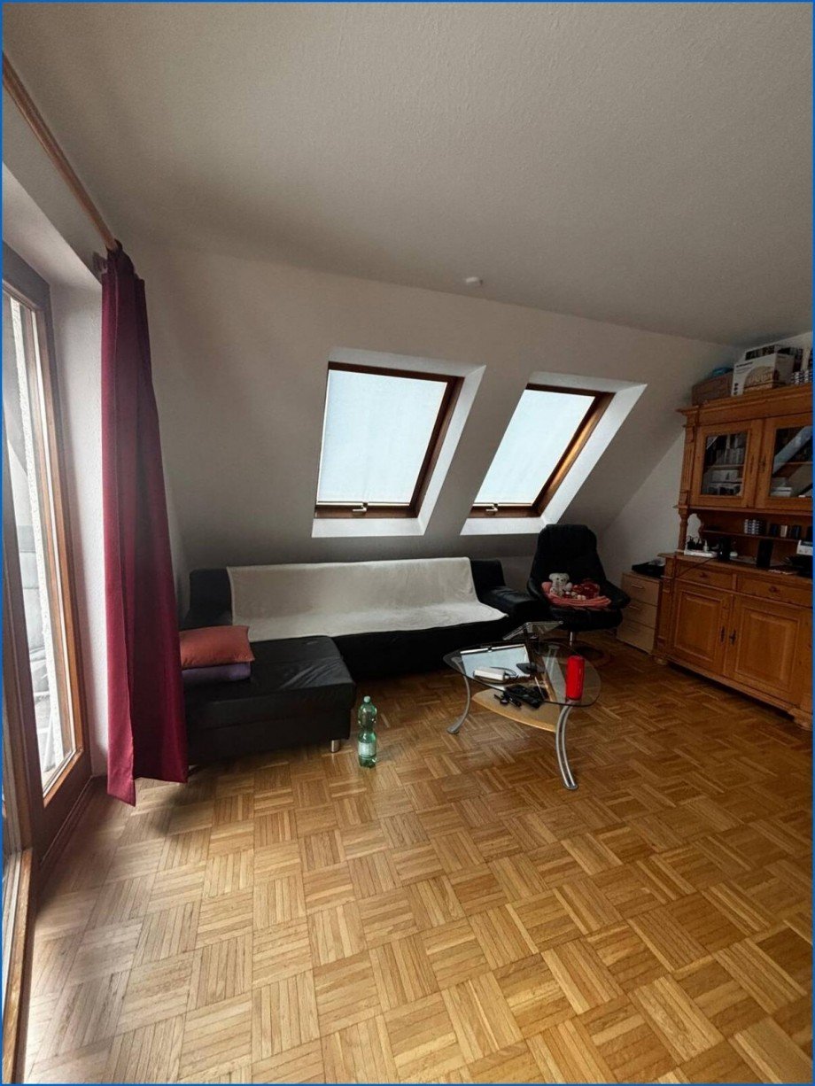 Wohnzimmer Dachgeschosswohnung Meersburg