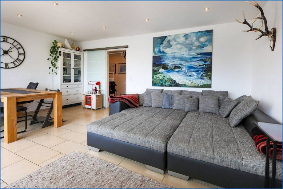 Wohnzimmer und Esszimmer Etagenwohnung Radolfzell am Bodensee
