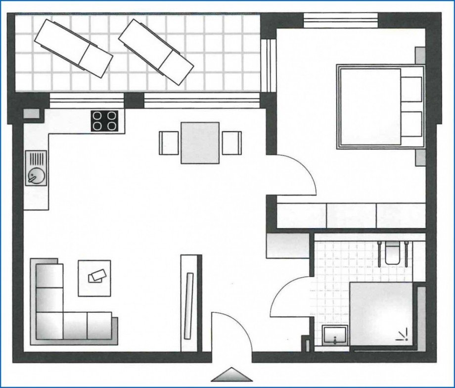 Gundriss 1.OG Whg. 6 Etagenwohnung Radolfzell am Bodensee