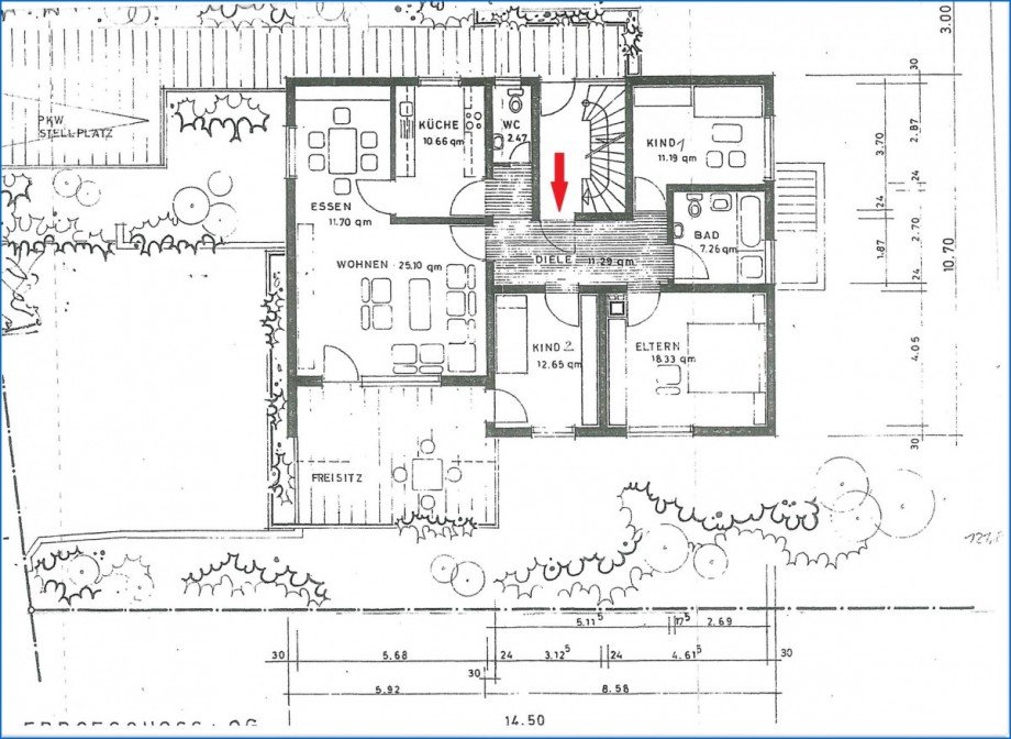 Wohnung Grundriss Erdgeschosswohnung Singen am Hohentwiel