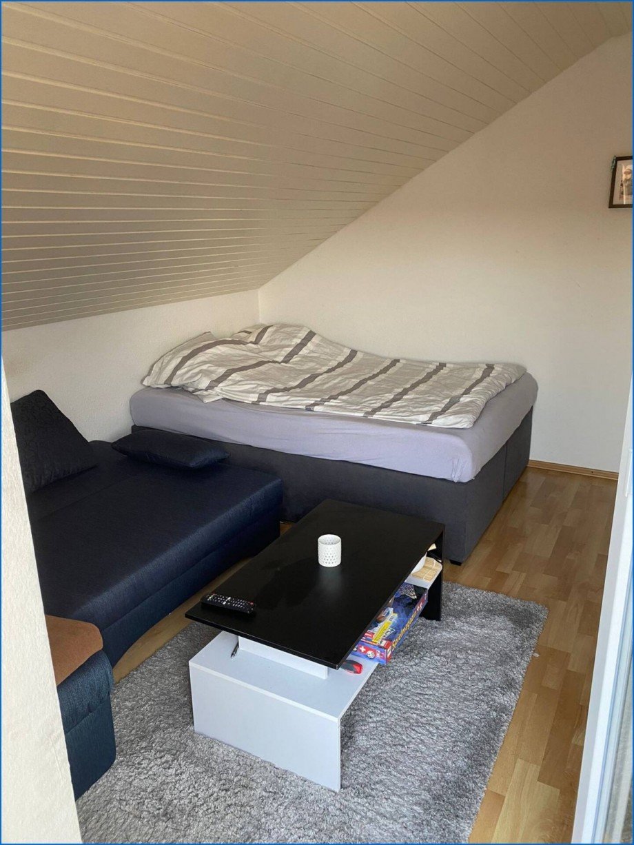 Wohn,- und Schlafzimmer Dachgeschosswohnung Radolfzell am Bodensee