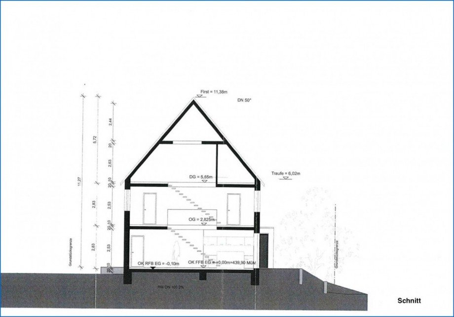 Schnitt Doppelhaush�lfte Gottmadingen / Bietingen