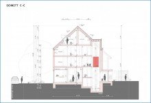 C-C Schnitt VK-START: KFW 55 - Attraktive 3,5 Zi. Wohnung im OG, Balkon, Aufzug, W�rmepumpe, FB-Hzg. PV, etc