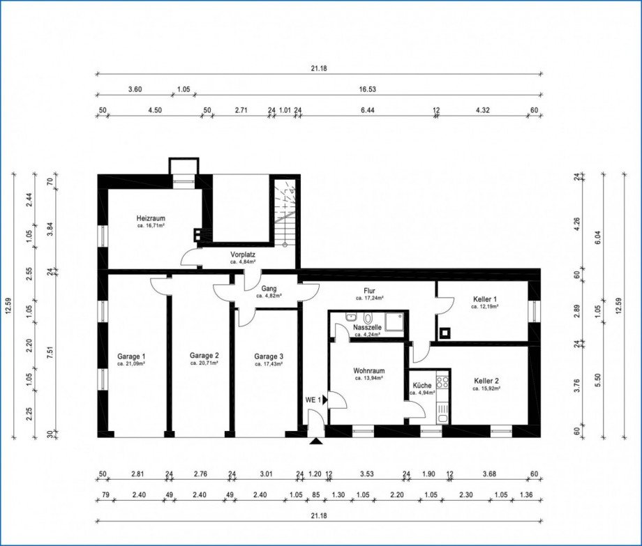 Grundriss Whg.01 Mehrfamilienhaus Tengen / Watterdingen
