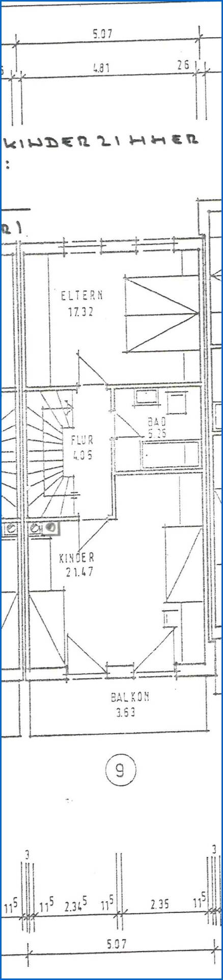 Grundriss OG Reihenmittelhaus Radolfzell am Bodensee / B�hringen