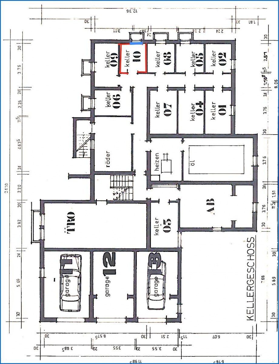 Grundriss KG Dachgeschosswohnung Stockach