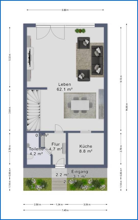 Erdgeschoss Reihenmittelhaus Konstanz