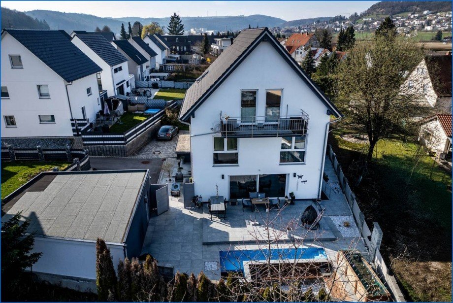 Luftbild Doppelhaush�lfte Gottmadingen / Bietingen