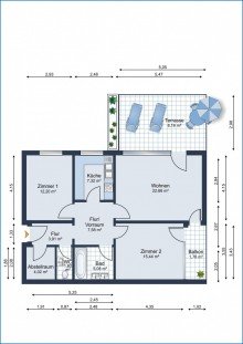 Grundriss Wohnung Exklusive 3-Zimmer-Wohnung mit Seesicht und Garage, Haus top saniert - frei!