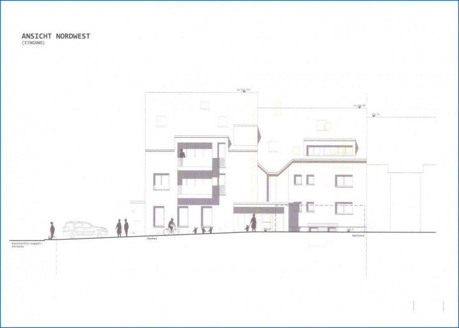 Ansicht Nordwest Etagenwohnung Radolfzell am Bodensee
